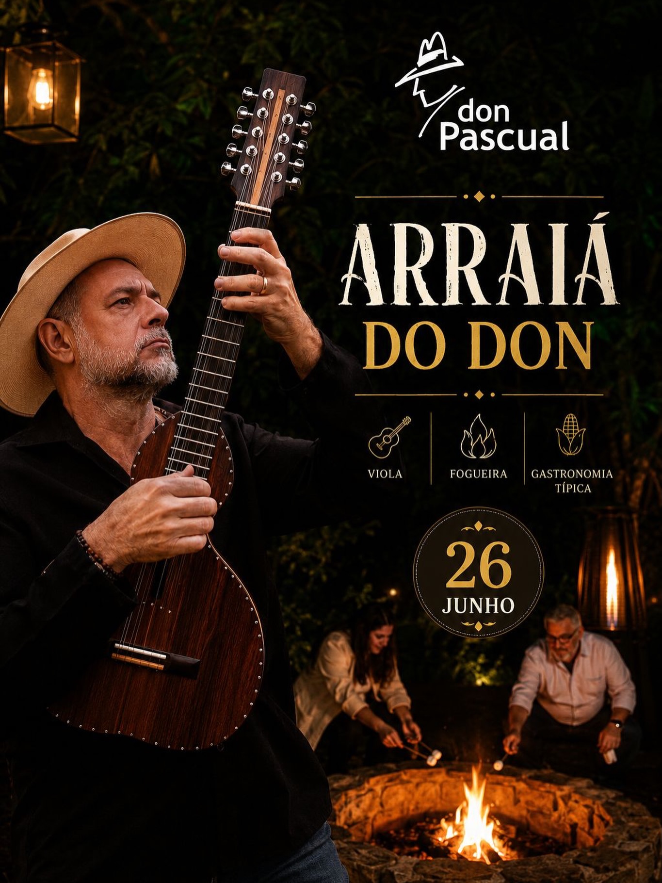 🌾 Arraiá Don Pascual | Edição Sertão 26 de junho de 2026 Don Pascual – Vargem Grande, Rio de Janeiro Fogueira Viola ao vivo Gastronomia típica junina Clima de inverno em meio à natureza 📍 Local: Don Pascual Estrada do Sacarrão, 867 – Casa 12 – Vargem Grande, Rio de Janeiro.