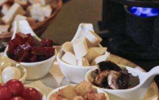 Fondue de Queijo - acompanhamentos