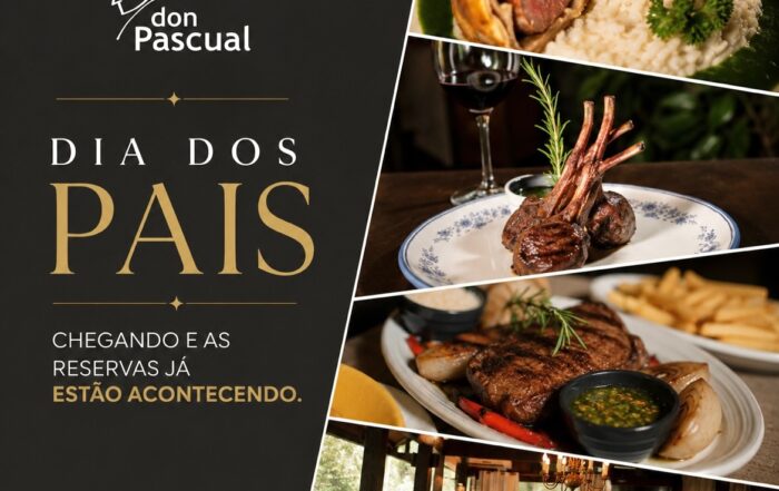 Neste Dia dos Pais, presenteie com uma experiência. 🌿🥩 No dia 09 de agosto, todos os pais que almoçarem no Don Pascual ganham um Day Use para aproveitar em outra data e ainda concorrem a uma estadia. 📞 Reserve sua mesa: (21) 97018-6668