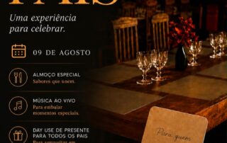 Neste Dia dos Pais, celebre quem sempre esteve ao seu lado com um almoço especial em meio à natureza, boa gastronomia e momentos que ficarão na memória. 🌿 No dia 09 de agosto, todos os pais que almoçarem no Don Pascual recebem um Day Use de presente para aproveitar em outra data e ainda concorrem a uma estadia. Porque o melhor presente não é um objeto. É viver momentos inesquecíveis ao lado de quem você ama. 📲 Garanta sua reserva: (21) 97018-6668